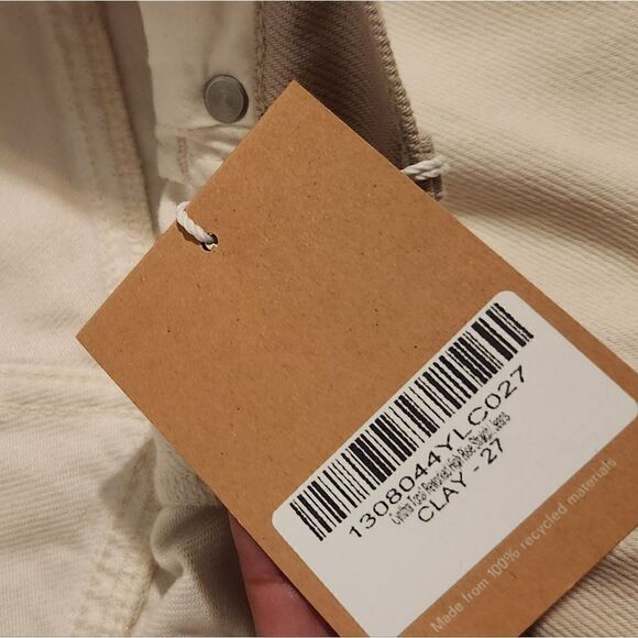 NWT Reformation Cynthia Tonal Reworked High Rise Straight Jean Wash Clay Size 27 - Picture 7 of 14